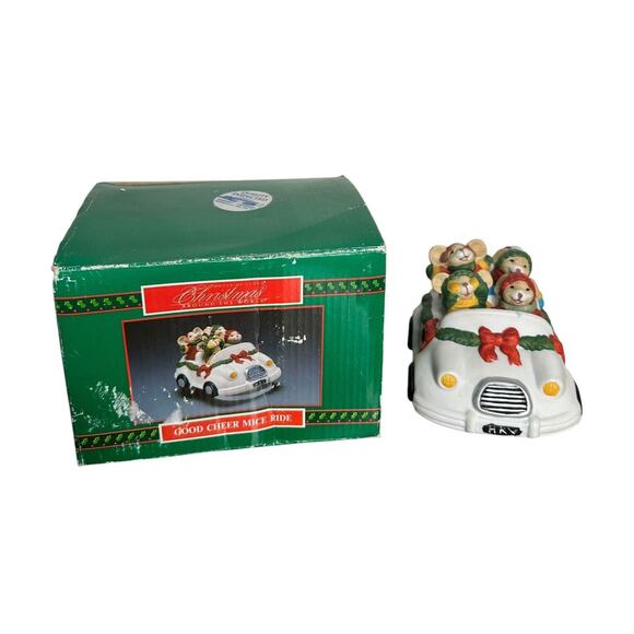 House of Lloyd Christmas Around the World Good Cheer Mice Ride Car Music Box - Picture 1 of 8